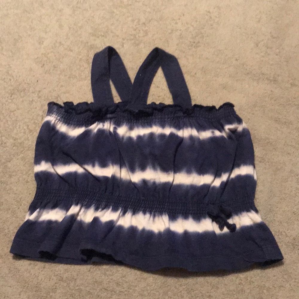 Faded glory blue and white striped tank